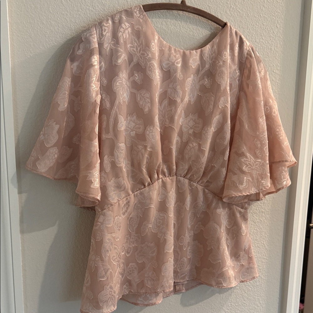 Express Blush Floral Blouse